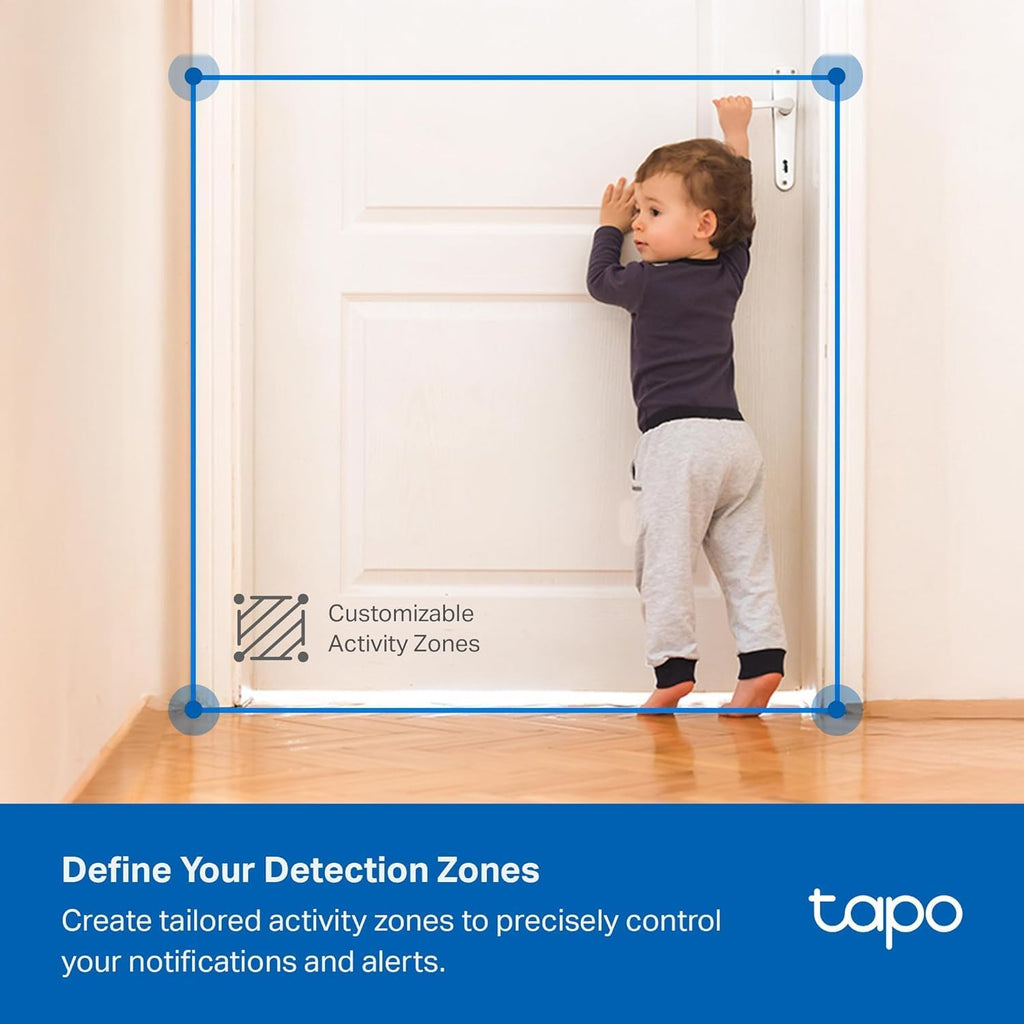 Tapo 2K 3MP Indoor/Outdoor Security Camera - Free Person/Motion/Cry Detection, Color Night Vision, IP65 Weatherproof, SD/Cloud Storage, Works w/Alexa & Google Assistant HybridCam