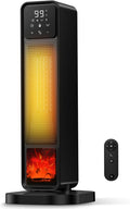 2026 New Space Heater, 1500W Portable Heater with Remote, Quiet Heating Electric Heater for Indoor, PTC Ceramic Fast and Safety Heat, 75° Oscillation & 12H Timer, for Home Bedroom Office Patio