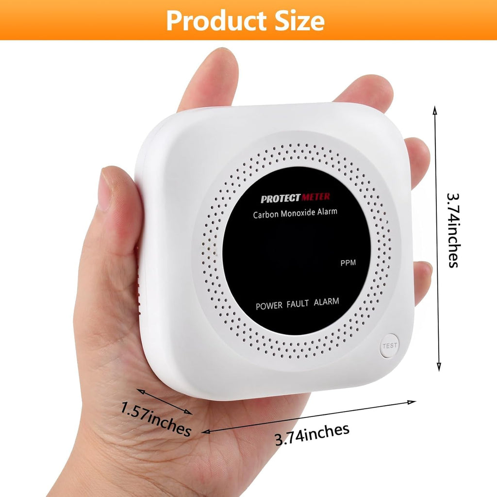 Carbon Monoxide Detectors, CO Detector Plug in Wall 100-220V AC Power Operated, Portable Carbon Monoxide Detector for Home/Hotel/RV with AC Power, Digital LCD