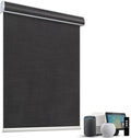 SmartWings Motorized Light Filtering Roller Shades 60% Blackout Custom Size, Rechargeable Battery, Works with Matter/Apple HomeKit, Alexa, Thread/Zigbee, Remote Optional, 60% Twilight Shadow