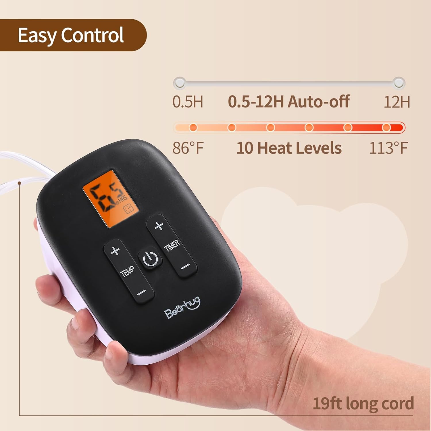 Bearhug Electric Blanket King Size 100" x 90", Dual Controller Heated Blanket, Velvet & Sherpa, 10-Heating Level & 0.5-12H Auto Off, Over-Heat Protect, ETL, Machine Washable