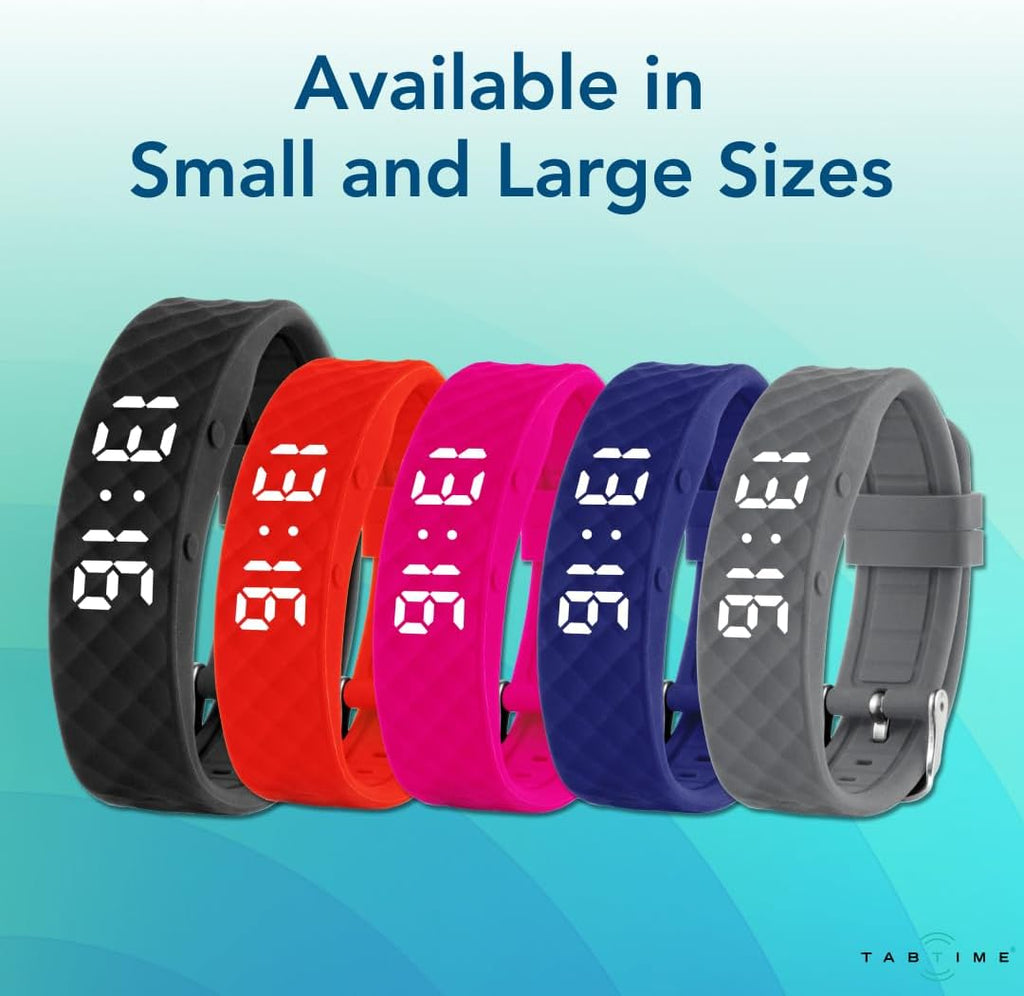 Vibrating Alarm Reminder Watch - with up to 10 Personal Alarms or Pill Reminders per Day