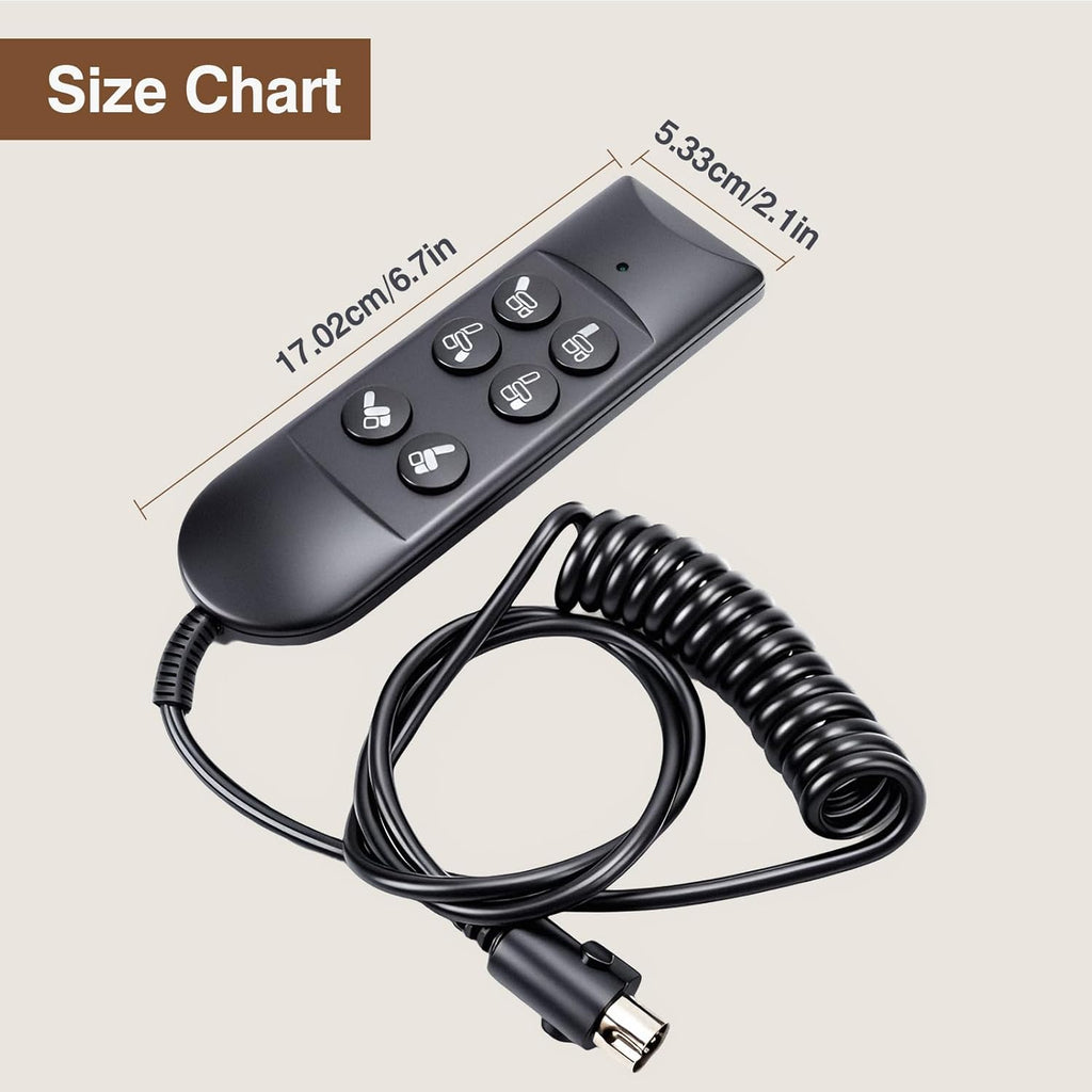 Yosoo Health Gear Lift Chair Remote Control Replacement, 6 Button 5 Pin Wired Lift Chairs Power Recliners Remote Hand Control for Ultra Comfortable Chair Electric Bed Sofa Replacement