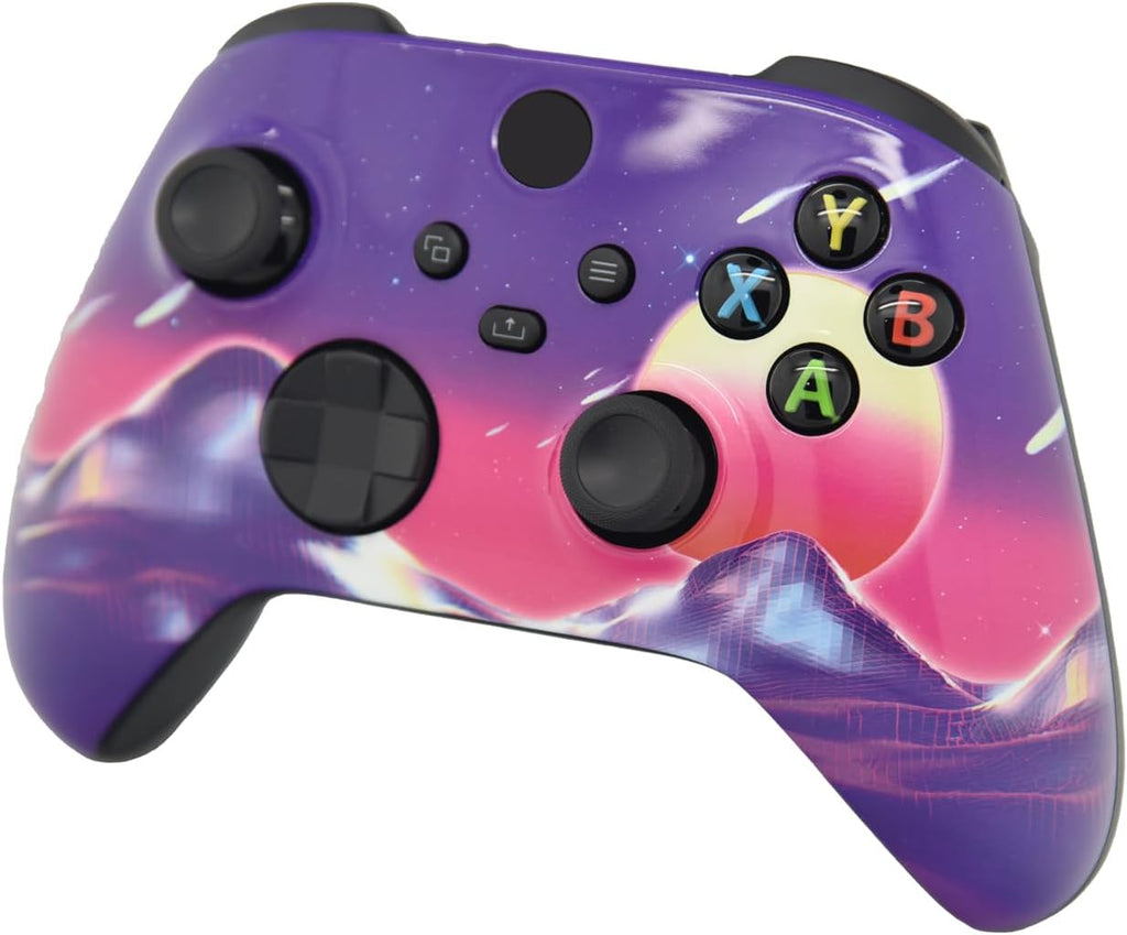 ProControllers LLC Hand Airbrushed Fade Custom Controller Compatible with Xbox Series X/S & Xbox One (Series X/S Cyber Sky)