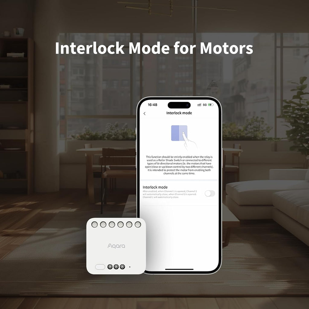 Aqara Dual Relay Module T2,Smart Relay Switch Dry Contact Mode for Garage Doors and Boilers,Light Switch Roller Shade Switch,Supports Homekit and Alexa,Requires a Neutral Line and Aqara Zigbee 3.0 Hub