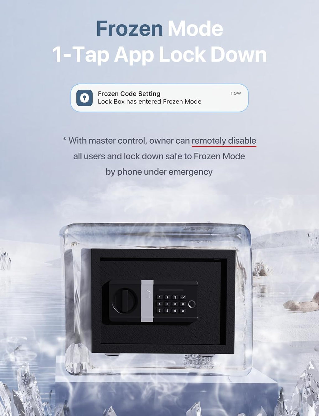 FORFEND Smart Home Safe | WiFi Safe Box App Lock/Alarm | Voice Command, Kidnap Alarm, Tamper Detect, Frozen Mode, Sub Account| Digital Safe Anti Theft