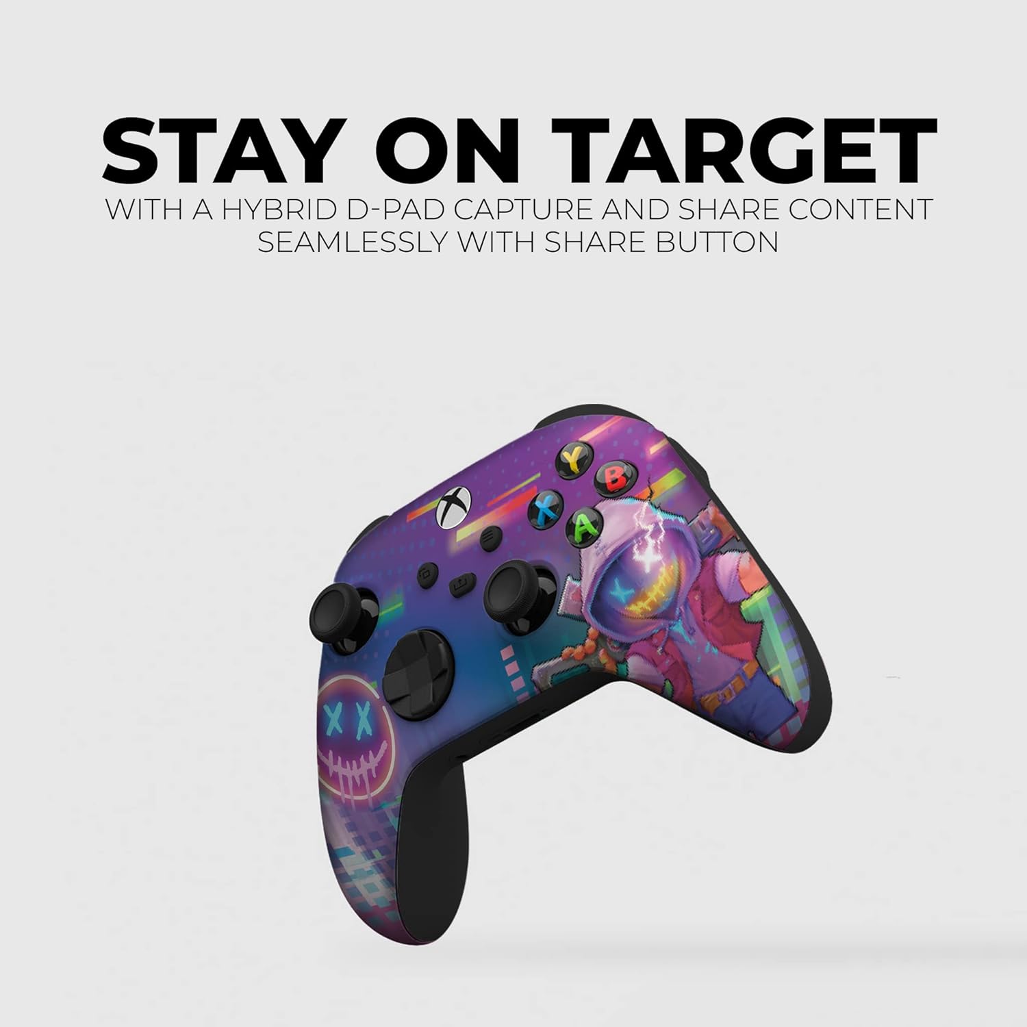 DreamController Neonabyss Custom X-box Controller Wireless compatible with X-box One/Series X/S Proudly Customized in USA with Permanent HYDRO-DIP Printing(NOT JUST A SKIN) (MODDED)