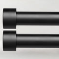 2 Pack Curtain Rods for Windows 66 to 120 Inch(5.5-10ft), 1 Inch Black Heavy Duty Curtain Rod Set, Adjustable Extra Long Outdoor Drapery Rods for Patio, Size 32"- 120"