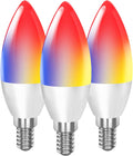 DOGAIN LED Candelabra Bulbs E12 Base, Color Changing and Dimmable Smart Light Bulb, Compatible with Alexa Google Home, Tunable White Chandelier Light Bulbs 320 lm 35w Equivalent, 3 Pack