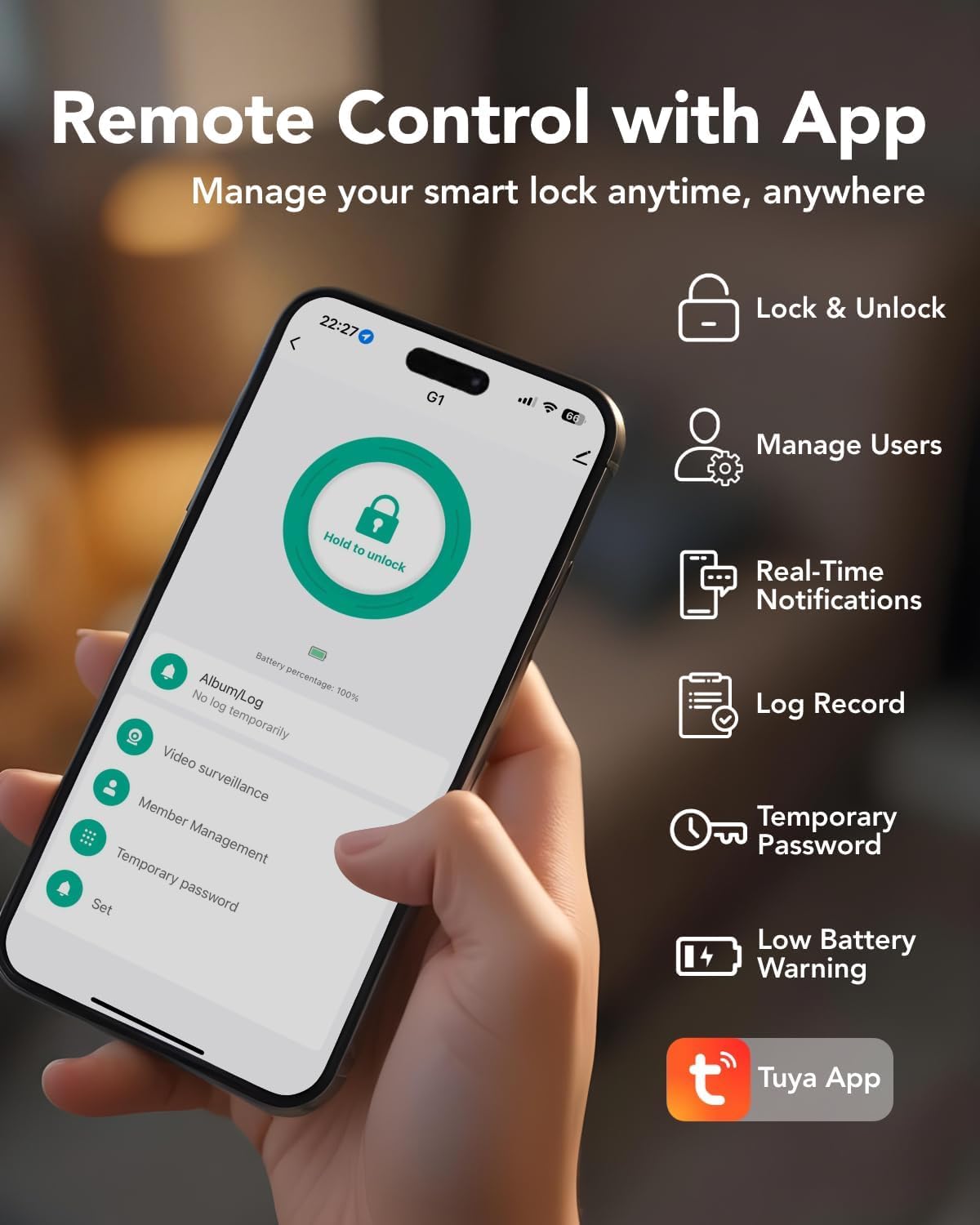 Devo G1 Video Smart Lock with Camera & Doorbell,App Remote Door Lock 6-in-1 Keyless Entry,Fingerprint ID,Auto Locks,Built-in Wi-Fi Smart Deadbolt for Front Door,Easy Install,Waterproof,BHMA Grade 3