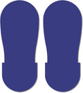 Mighty Line Big Footprints Floor Marking Tape for Safety, Caution, Warning, Heavy-Duty, Peel and Stick, Adhesive, Industrial Quality, 12" Long x 5" Wide, Blue, Pack of 50