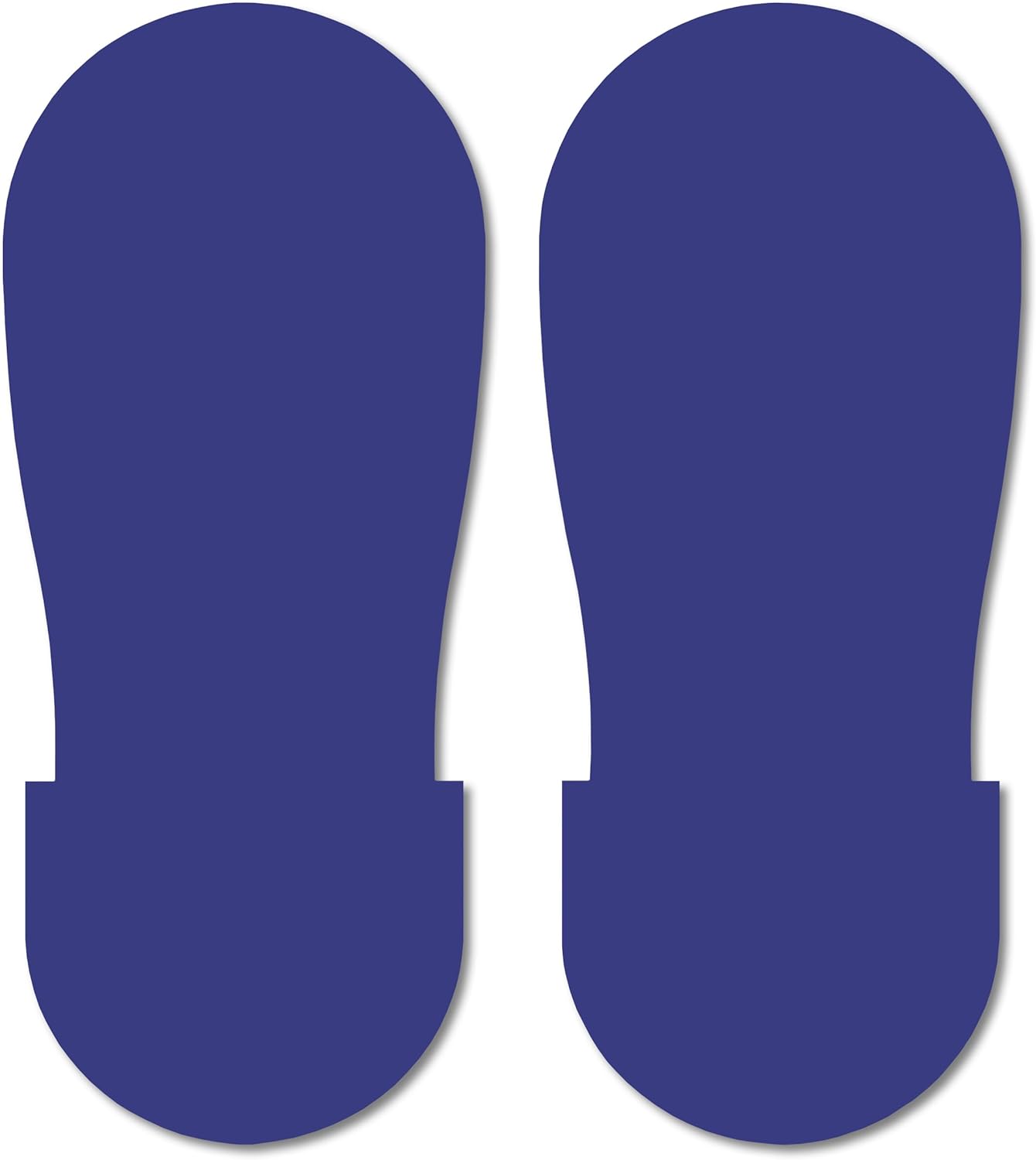 Mighty Line Big Footprints Floor Marking Tape for Safety, Caution, Warning, Heavy-Duty, Peel and Stick, Adhesive, Industrial Quality, 12" Long x 5" Wide, Blue, Pack of 50