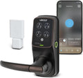 Lockly Secure Pro Smart Lock Wi-Fi, Keyless Entry Digital Keypad Door Lock, 3D Biometric Fingerprint Sensor Front Door with Handle, Voice Control & Auto Lock - Latch Edition