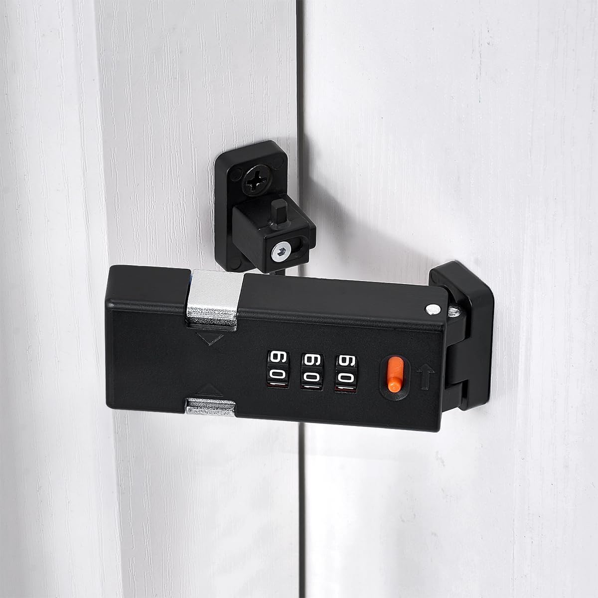 Cabinet Lock，Barn Door Latches,3-Digit Combination Security Locks,Combination Security Lock,for Office File Cabinet,Drawers,Locker,Small Door,Cupboard (1, Black_90 Degree)