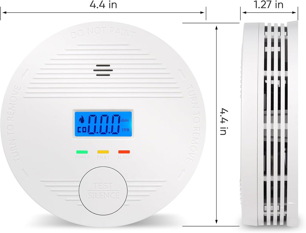 Interconnected Smoke and Carbon Monoxide Detector, 10-Year Battery Wireless Interlinked Smoke & CO Alarm with Dual Sensors, Home Fire & CO Safety Protection (1Pack)