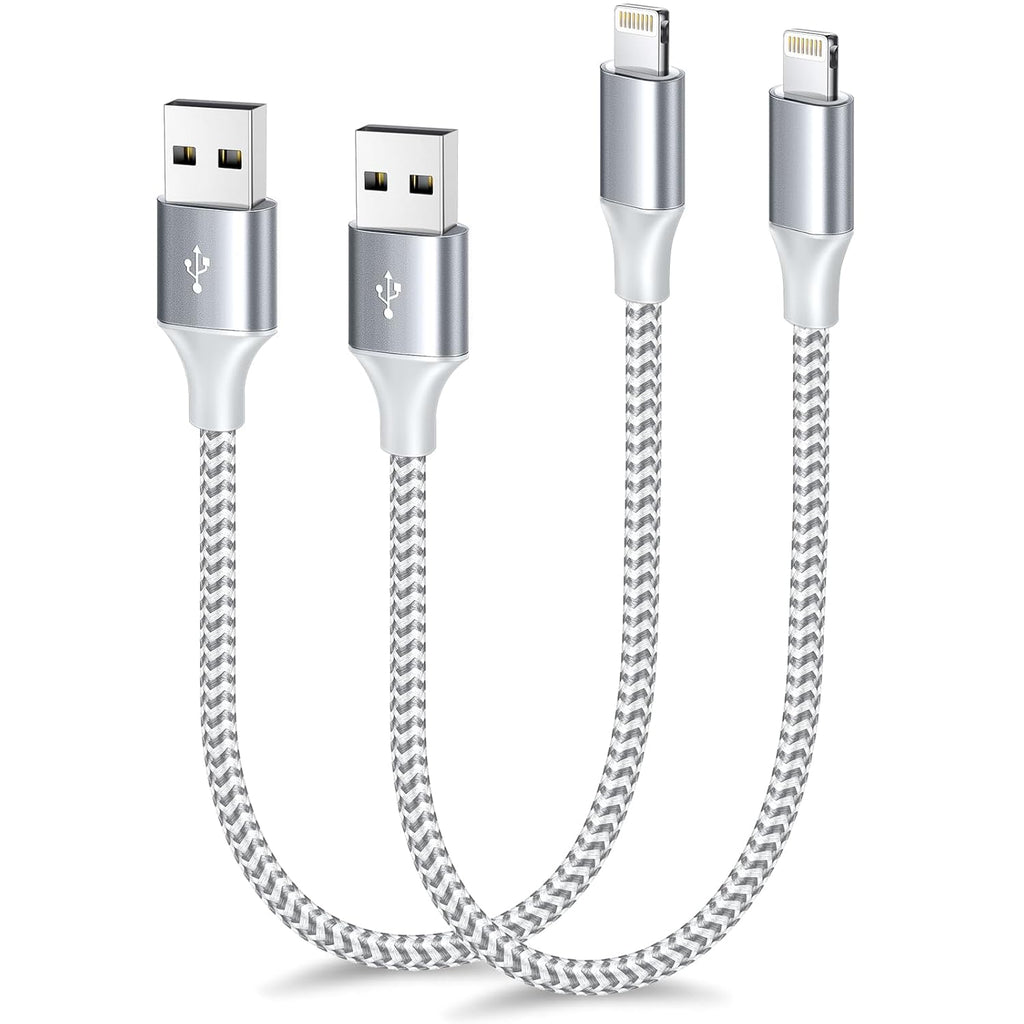 [Apple MFi Certified] Short iPhone Charger 1.5ft 2Pack,USB A to Lightning Cord Nylon Braided 18 Inch Fast Charging iPhone Cable Compatible with iPhone 14 13 12 11 Pro/Max/Mini Xs SE2/iPad for Car