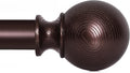 BRIOFOX Bronze Curtain Rods for Windows 48 to 84 Inch(4-7.33ft) - 1'' Diameter Heavy Duty Curtain Rods with Imitation Wood Grain Pattern Finials,Adjustable Decorative Curtain Rods Sets,28-88''
