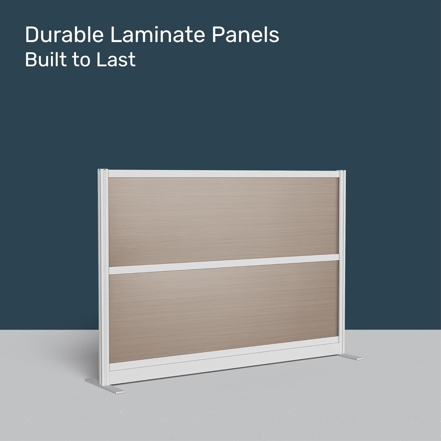 Stand Up Desk Store Oakwood Aesthetic Modular Walls | Room Divider Wall with Durable Woodgrain-Inspired Finish | Modular Office Partition Wall for Offices, Classrooms, and Coworking 70" W x 48" H