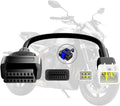 OBD2 Adapter Cable Fits for Delphi Motorcycles, 6Pin to 16Pin OBD2 Diagnostic Adapter Cable Works with All OBDII Scanner