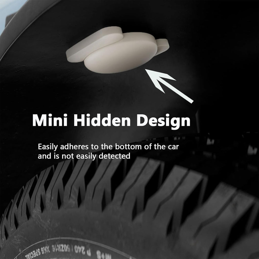 Car GPS Tracking Device for Vehicles, 1PCS Real Time GPS Tracker for Car Work with Find My (iOS Only),Hidden Mini GPS Tracker,No Monthly Fee (White Tracker, White Magnetic Case)