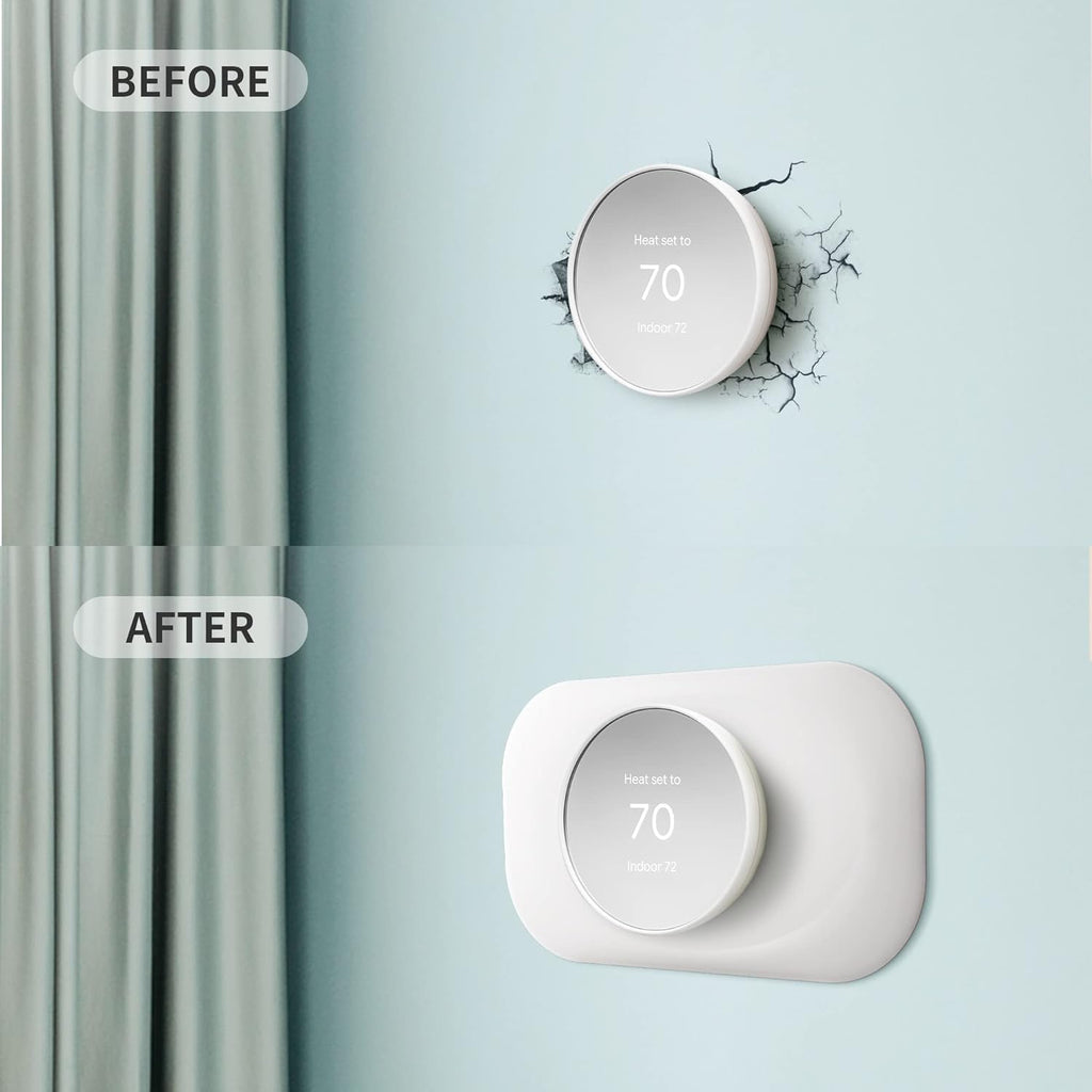 Petrichor Nest Thermostat Wall Plate - Compatible with Google Nest Thermostat 2020 - Nest Thermostat Trim Kit, Nest Thermostat Wall Plate Cover Accessory Easy Installation - Snow