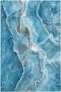 Decorative Light Switch Cover Plate Abstract Watercolor Blue Marble Texture 1 Gang No Device Single Blank Outlet Covers Wall Plates for Electrical Outlets Faceplate for Bedroom Home Decor