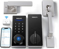 Philips Wi-Fi Smart Lock with Handle, Keyless Entry Keypad Door Lock with Handle, Front Door Deadbolt Set with Gateway, App Control, Fingerprint Unlock, PIN Code Unlock, Auto Locking, Touchscreen