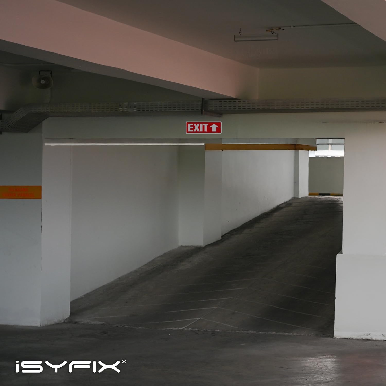 iSYFIX Exit Signs 12 Pack 12x4 Inch with Directional Up Arrows - Rust Free Aluminum, Laminated for UV, Weather, Scratch Resistance - Ideal for Offices, Schools, Theaters, Restaurants