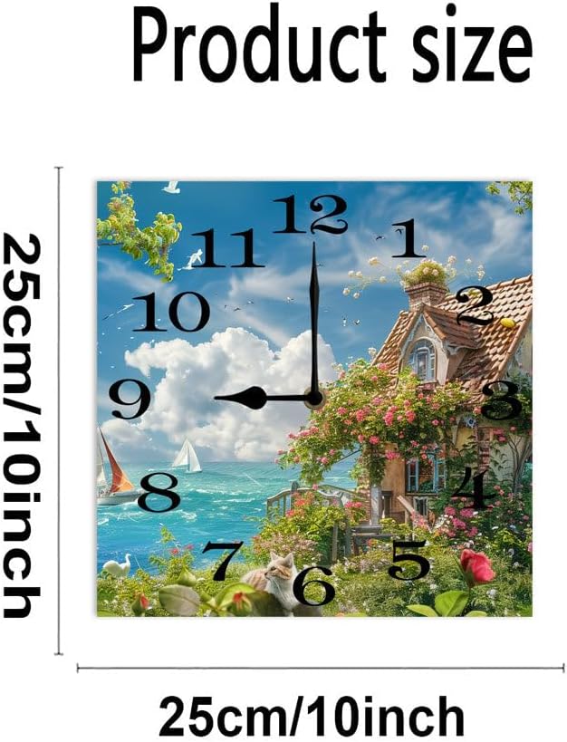 10 in Dog Pooping -197 Wood Wall Clock – Digital Time Display, Smart Home Compatible for Bedside or Workspace