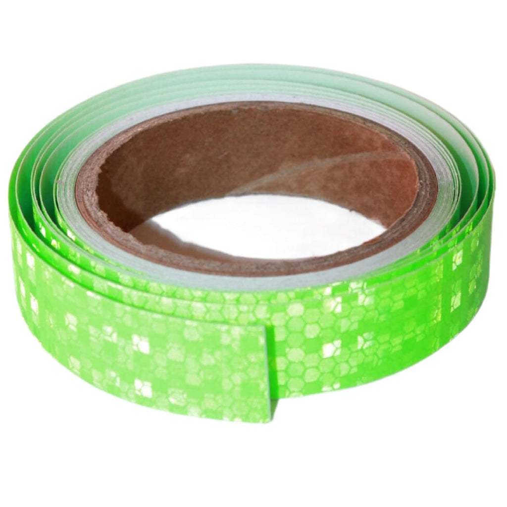 Green Reflective Tape Outdoor Waterproof 1 inch, High Visibility Warning Industrial Marking Tape, Safety Stickers (15 feet)