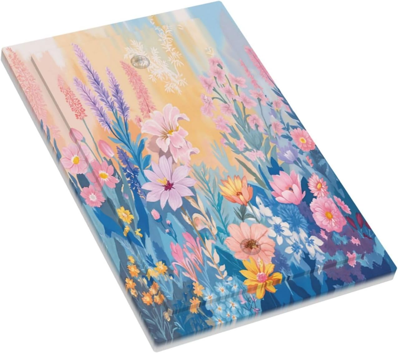 Light Switch Cover Plate Colorful Watercolor Flowers Wildflower Plants 1 Gang No Device Blank Wall Plate Electrical Outlet Cover Decorative Switch Plate Covers for Bathroom Home Decor