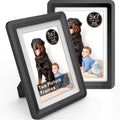 Black 5x7 Picture Frame with Acrylic Front 2 Pack, ABS Frame for 5x7 or 4x7 Photos, Shatterproof UV-Resistant Tabletop Photo Frame, Vertical/Horizontal Display for Home Décor