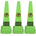 OrangeStar 6-Pack 28" Reserved Parking Cones, Large 4-Sided Message Safety Traffic Cones with Heavy Rubber Base for Indoor Outdoor Use, Parking Lot Control, Driveway Barriers