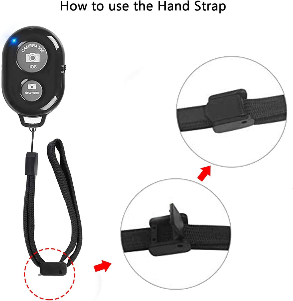 Wireless Remote Shutter for Cellphones and Tablets (3 Pack), AOQIYUE Wireless Remote for iPhone/Android Camera Control, Selfie Clicker for Photos and Videos - Wrist Strap Included