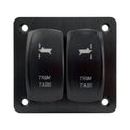Trim Tabs Switch Panel (ON)-Off-(ON) Momentary Rocker Switch Panel for Marine Boat Console 12V/20A 24V/10A Waterproof IP68