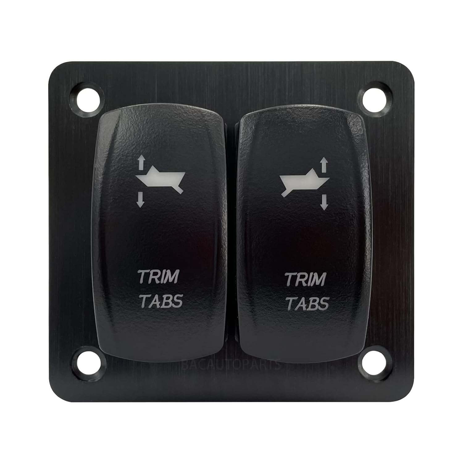 Trim Tabs Switch Panel (ON)-Off-(ON) Momentary Rocker Switch Panel for Marine Boat Console 12V/20A 24V/10A Waterproof IP68