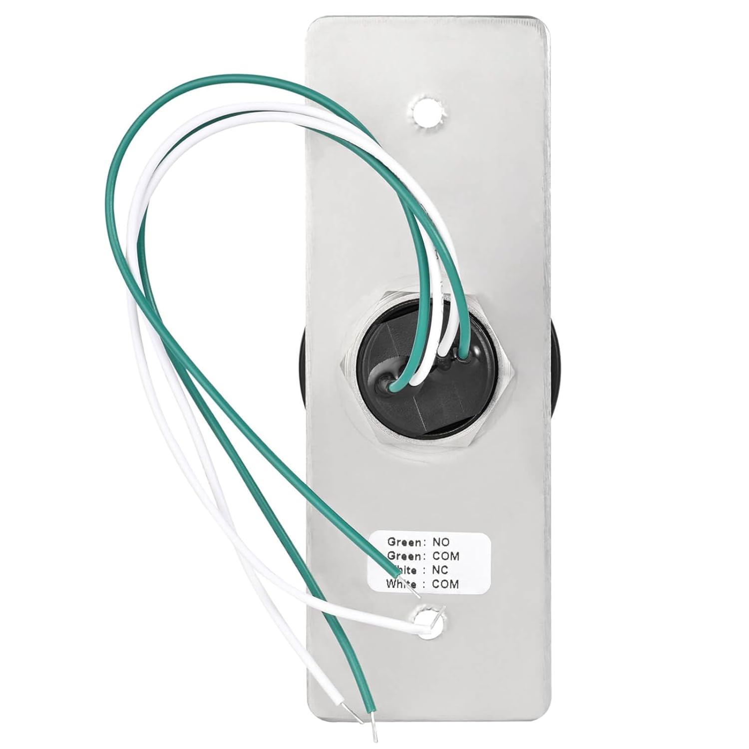 Push to Exit Button for Door Access Control Big Press Button IP68 Waterproof 304 Stainless Steel Shell with Back Mounted Box NO/COM Output