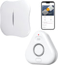 Smart Water Leak Detectors for Home WiFi with App Alerts, Stechro Ajustable 120dB Water Sensor Alarm Leak Detector for Basements Sink Kitchen Laundry, 1 Water Sensor & 1 Rechargeable Gateway