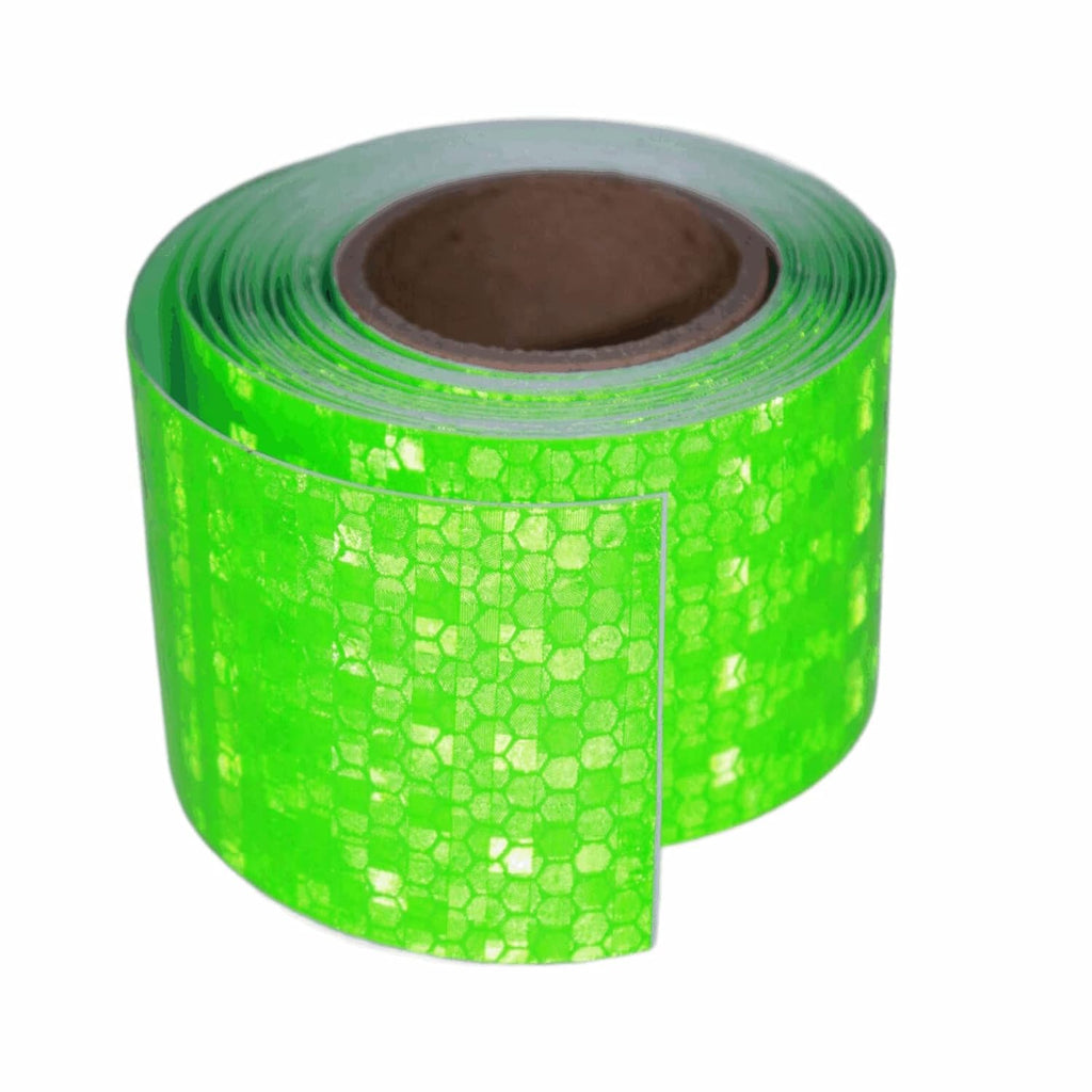 Green Reflective Tape Outdoor Waterproof 2 inch, High Visibility Warning Industrial Marking Tape, Safety Stickers (11 feet)