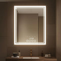 28 x 36 Inch Wall-Mounted Bathroom Mirror with LED-Lights - Frame Vanity Mirrors (28" x 36", Rectangle)