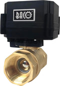 BACOENG Motorized Ball Valve, 2 Wire Auto Return 1" Brass Electrical Ball Valve with Standard Port, AC/DC9-24V Manually Closable (Normally Closed), Black
