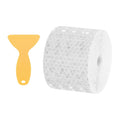 PATIKIL 2 Inch x 33 ft Reflective Tape, 1 Roll Waterproof Self Adhesive High Visibility Caution Warning Safety Tape Reflector with Scraper for Trucks Trailers Cars, White