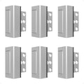 6 Pack Home Security Door Reinforcement Lock, Childproof Safety Door Lock Latch Stopper, Removable Screw-Mounted, Prevent Home Unauthorized Entry, Aluminum Construction, Withstands 800 lbs