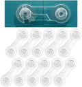 Cabinet Door Locks for Baby Proof and Child Safety, Fridge Locks for Kids,Cabinet Locks with Adhesive for Drawer Cupboards Fridge Oven Closet and Pantry, Childproof Door Latch (Transparent, 10 PCS)