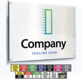 Custom Metal Signs, Personalized Aluminum, Customized Safety, Business Signs, Waterproof Outdoor, White Aluminum (Logo, 18x12 In)
