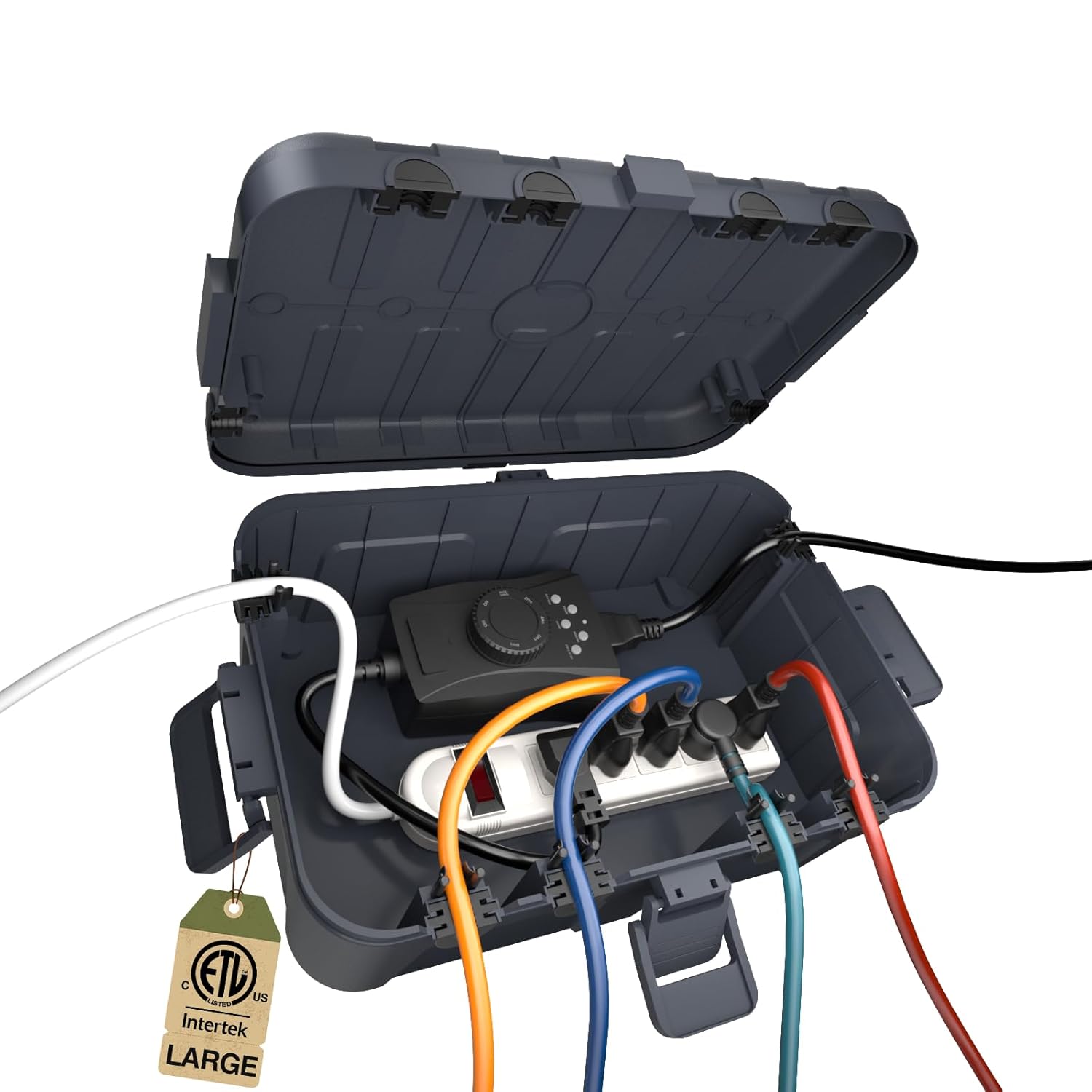 Flemoon IP54 Waterproof Box with Large Capacity Outdoor Weatherproof Box, Gray