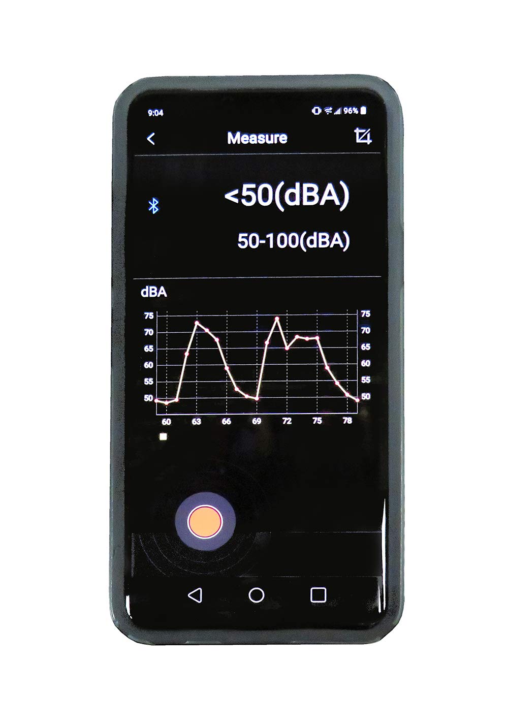 Sper Scientific Decibel Meter 850019 w/Bluetooth, Sound Level Meter 35 to 130 dB, SPL A/C Weighted, Dual Range Max/Min & Data Hold, Compact Audio Noise Measuring Device, Large Backlit Display - 4 pc