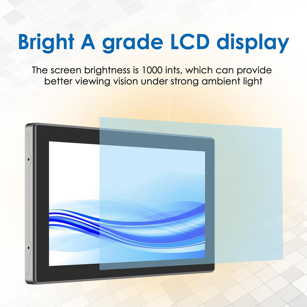 High Brightness 15.6 Inch Industrial Outdoor Open Frame Touch Screen Monitor Wall Mount Embedded Touch Monitor - VGA+HDMI+DVI Port - 16:9