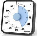 LIORQUE 60 Minute Visual Timer for Kids and Adults, Non-Ticking 7.5 Inch Large Visual Countdown Timers for Classroom Desk Countdown Clock with Magnetic Backing, Kids Pomodoro Timer Clock
