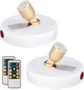 LED Spotlight, Battery Powered Picture Lights, Uplighting Indoor, Puck Lights with Remote, Stick Spot Light for Wall Display Picture Dartboard Painting Artwork Accent-2pcs